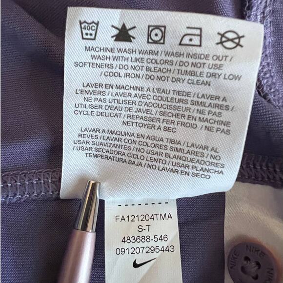 Nike Golf Dri-Fit Womens Small/Tall Pullover Long Sleeve Mock Neck Purple NEW - Picture 13 of 14